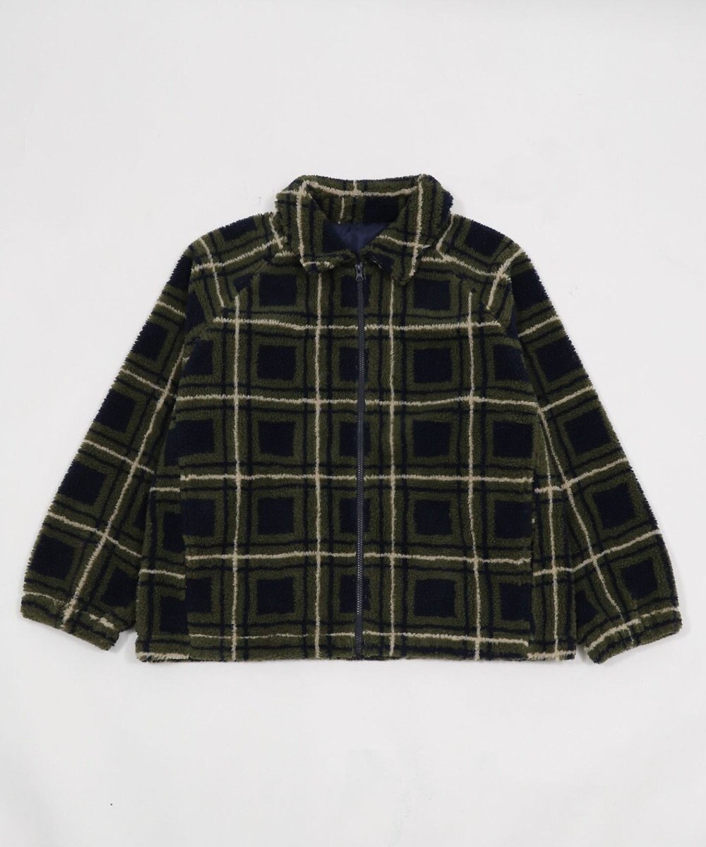 WEGO 【ユニセックス着用ITEM】ボアチェックブルゾン 