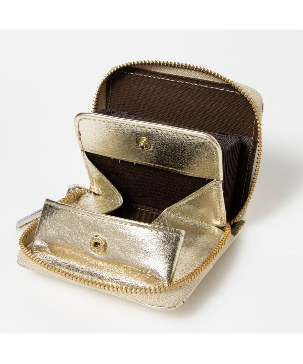 UNBILLION ペルケ perche / メタリッククロコ・ジャバラカードウォレット 