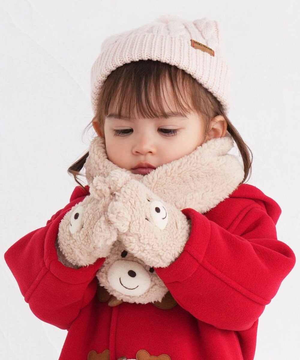 MIKI HOUSE HOT BISCUITS 【1歳-5歳】 もこくま顔ドン ボアミトン 