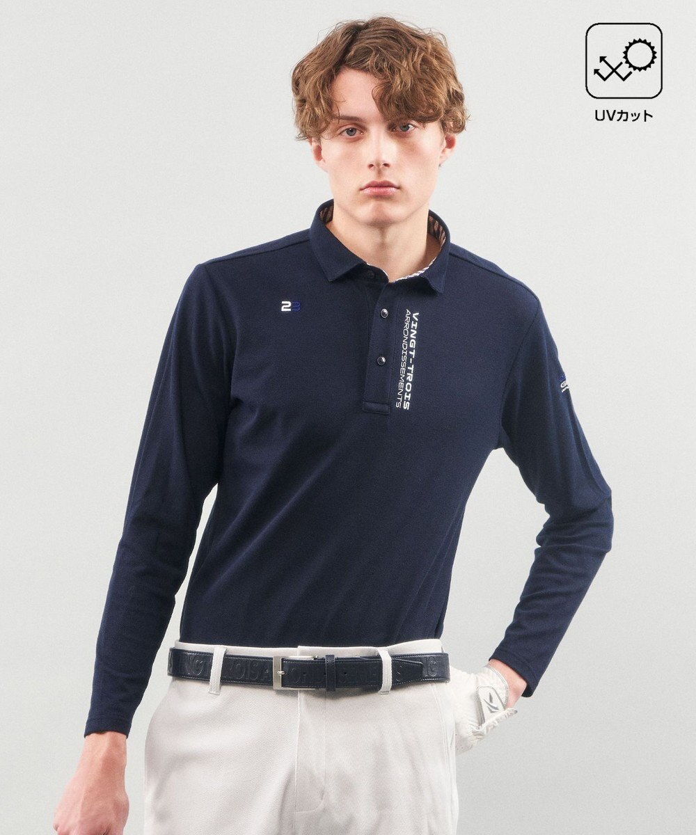 23区GOLF 【MEN】【UVケア 】ベーシック 長袖ポロシャツ 