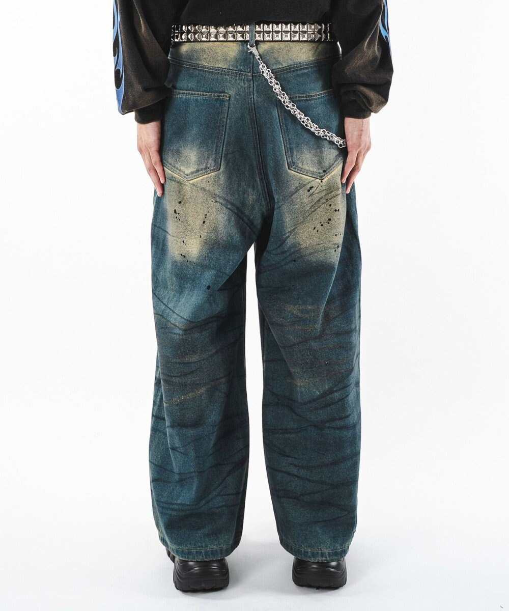 WEGO 【ユニセックス着用ITEM】スーパーバギーダーティデニムパンツ 