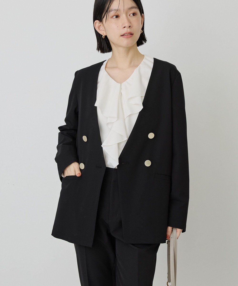 AMERICAN HOLIC 【イージーケア】ラッフルブラウス 