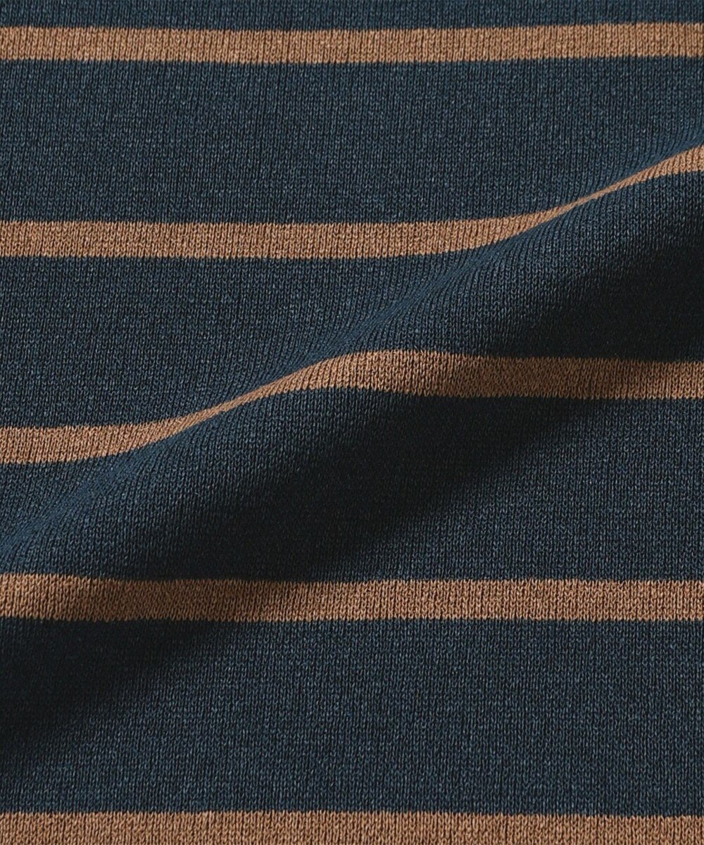 WHITE MAILS 【UNISEX】PAPER YARN BORDER KINT PULLOVER T-シャツ 