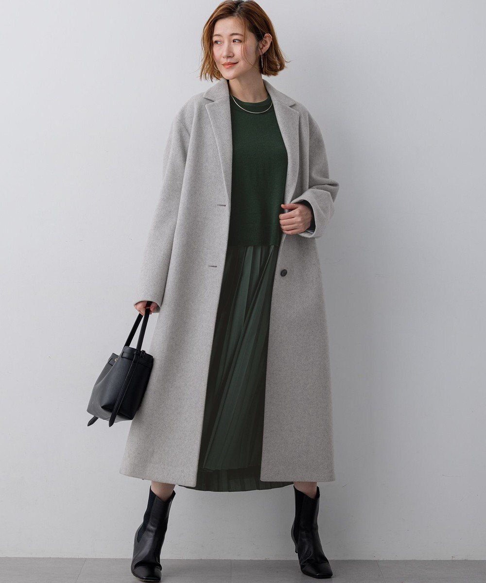 23区 L ニットセットアップ プリーツコンビ ワンピース 