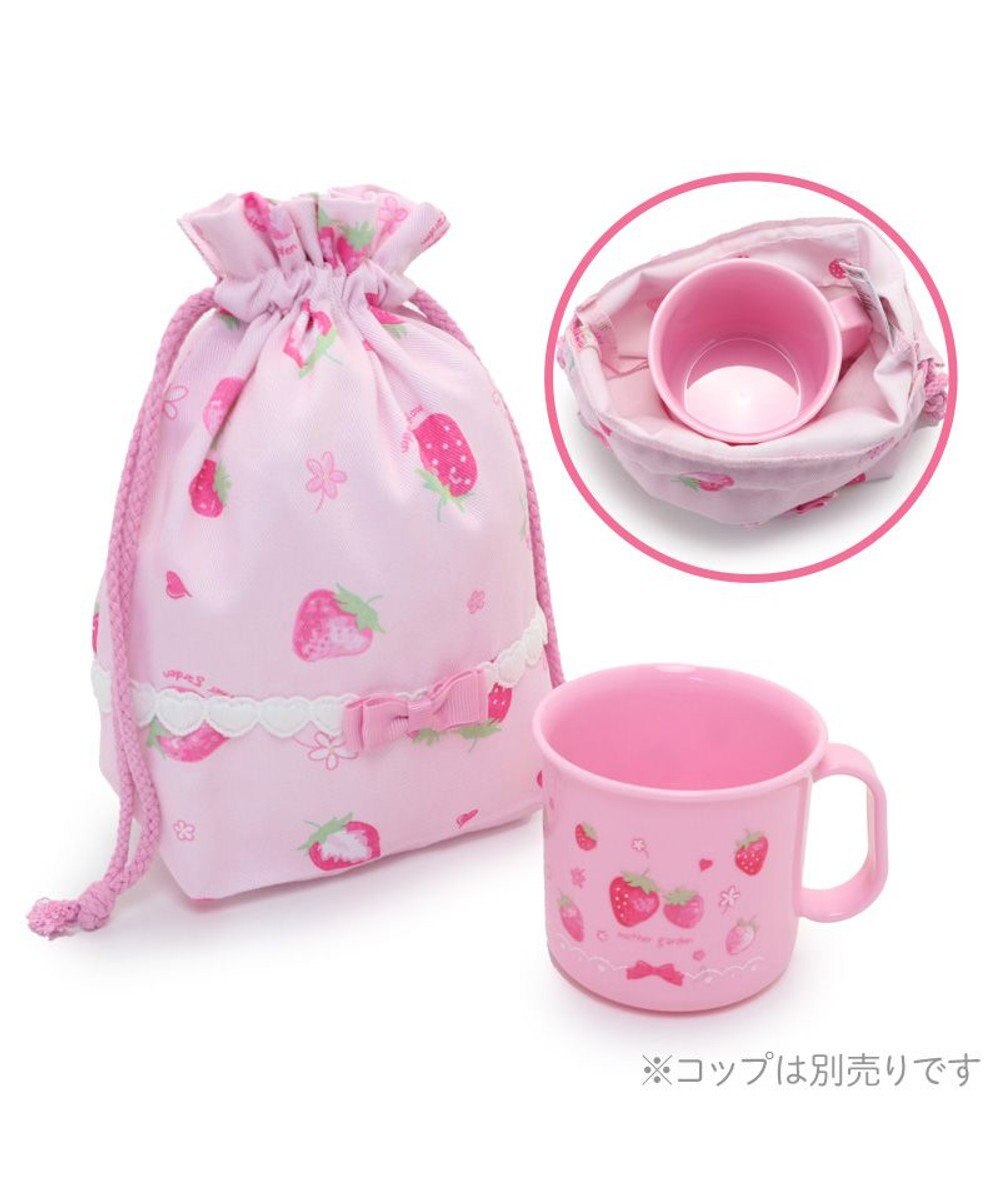 Mother garden マザーガーデン 野いちご コップ巾着 《スケッチ柄》 