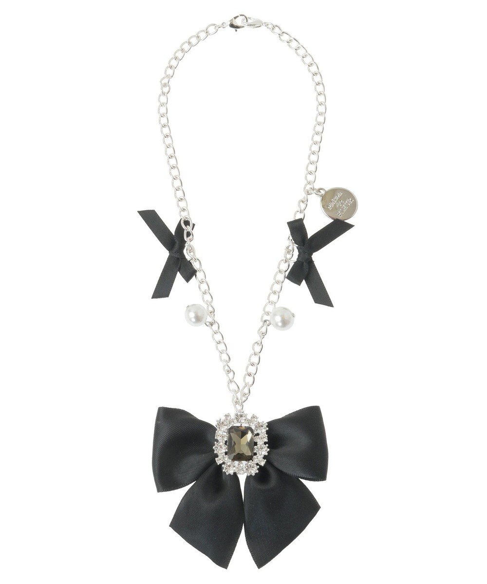 Maison de FLEUR ビジューリボンパールバッグチャーム 