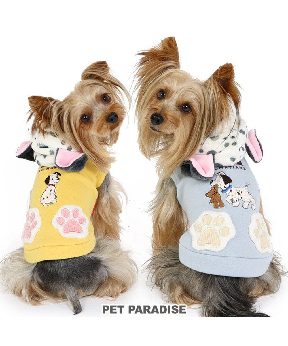 PET PARADISE 犬 服 秋冬 ディズニー １０１匹わんちゃん パーカー 【小型犬】 イエロー グレー イエロー