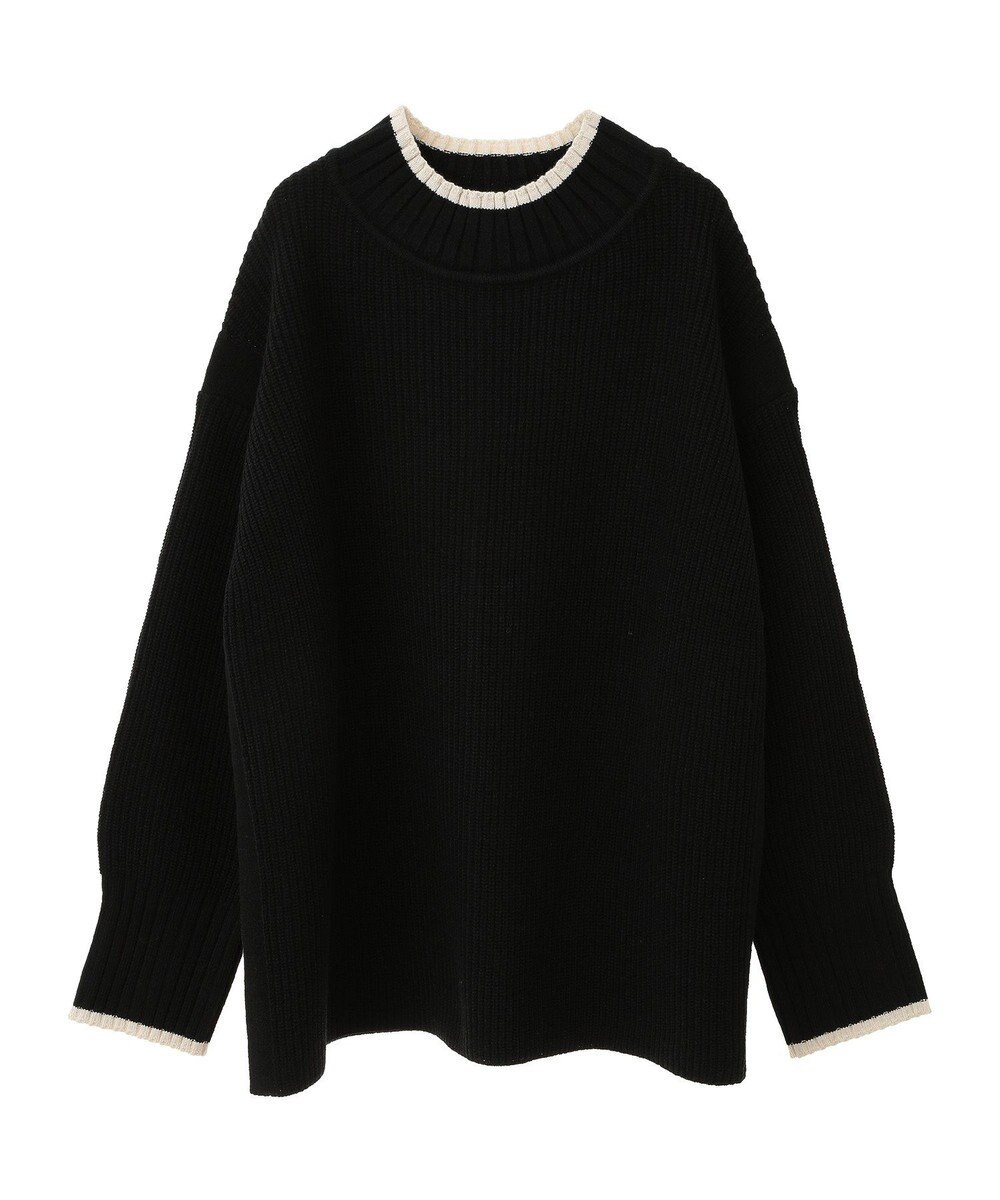 earth music&ecology ライン入りハイネックニットチュニック 