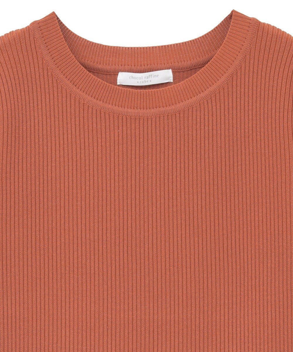 Green Parks 袖レイヤー５分袖ニットプルオーバー 