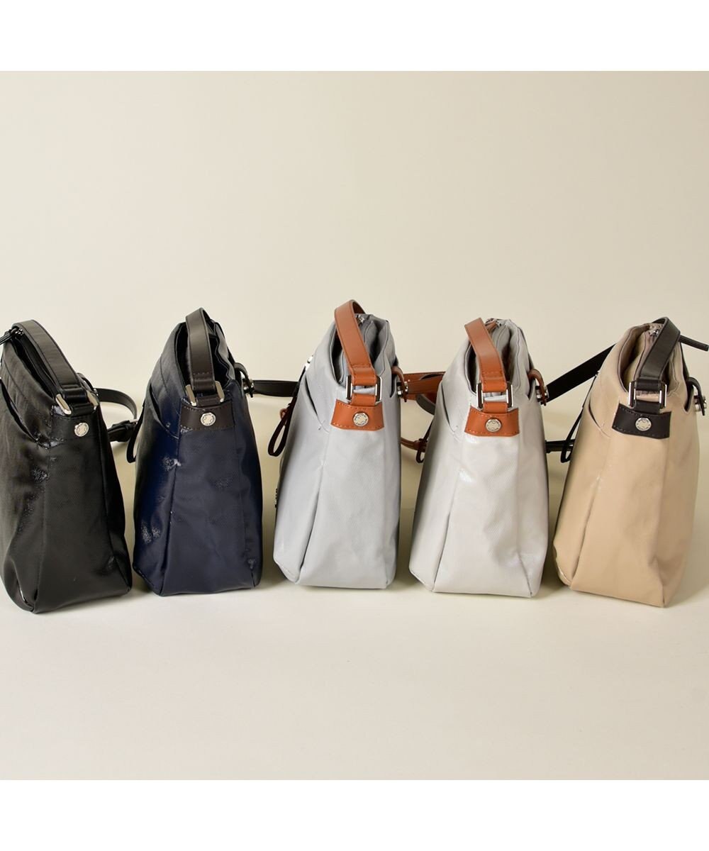 LA BAGAGERIE コーティングキャンバス ミニショルダーバッグ 