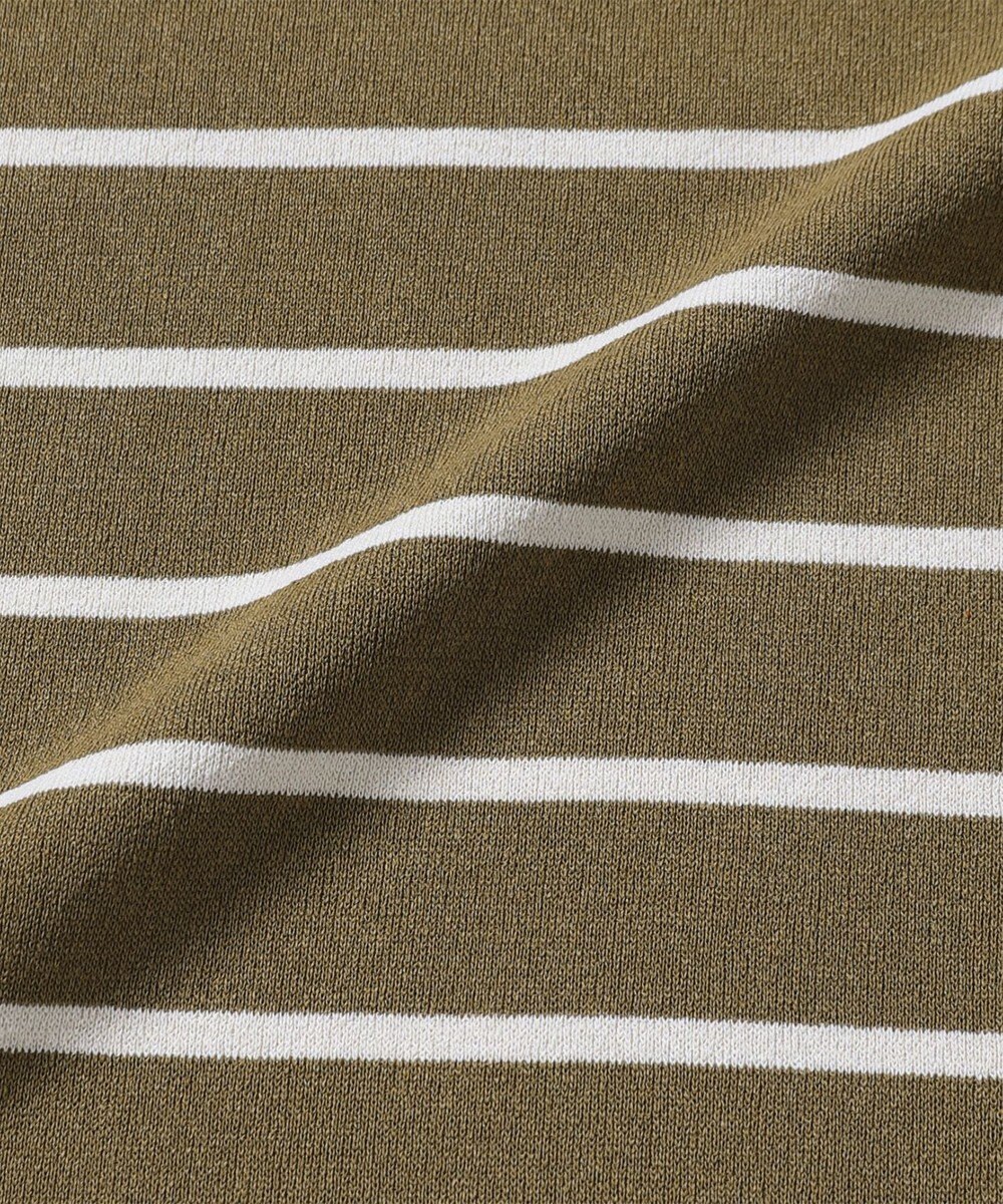 WHITE MAILS 【UNISEX】PAPER YARN BORDER KINT PULLOVER T-シャツ 