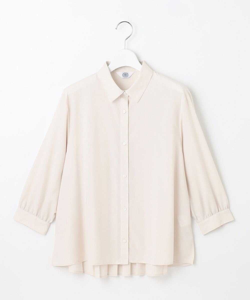 J.PRESS LADIES 【洗える】スパンローン バックプリーツ ブラウス 