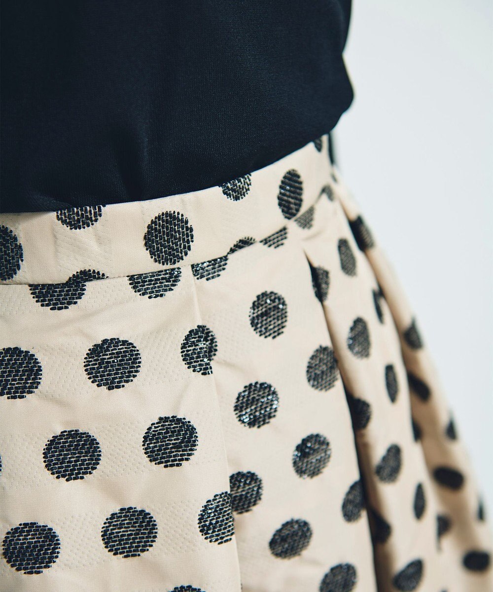 GRACE CONTINENTAL ラメドットジャガードスカート 