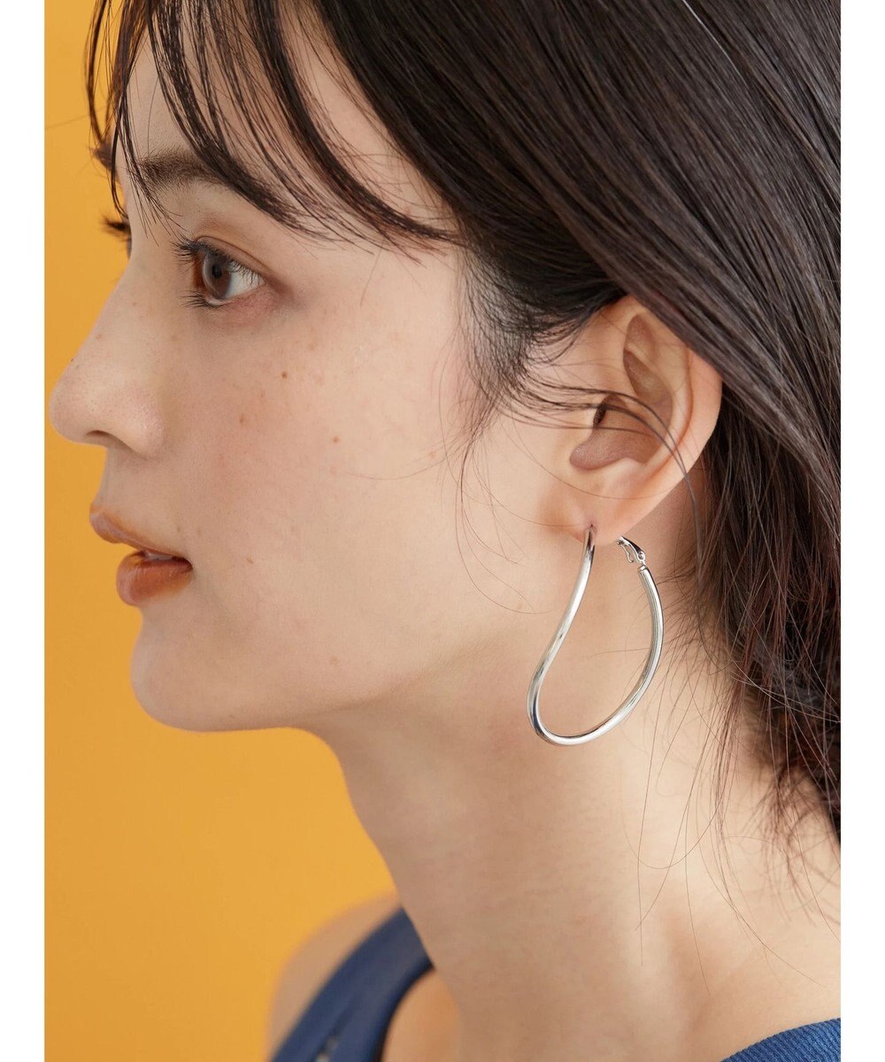 AMERICAN HOLIC 変形メタルフープピアス 