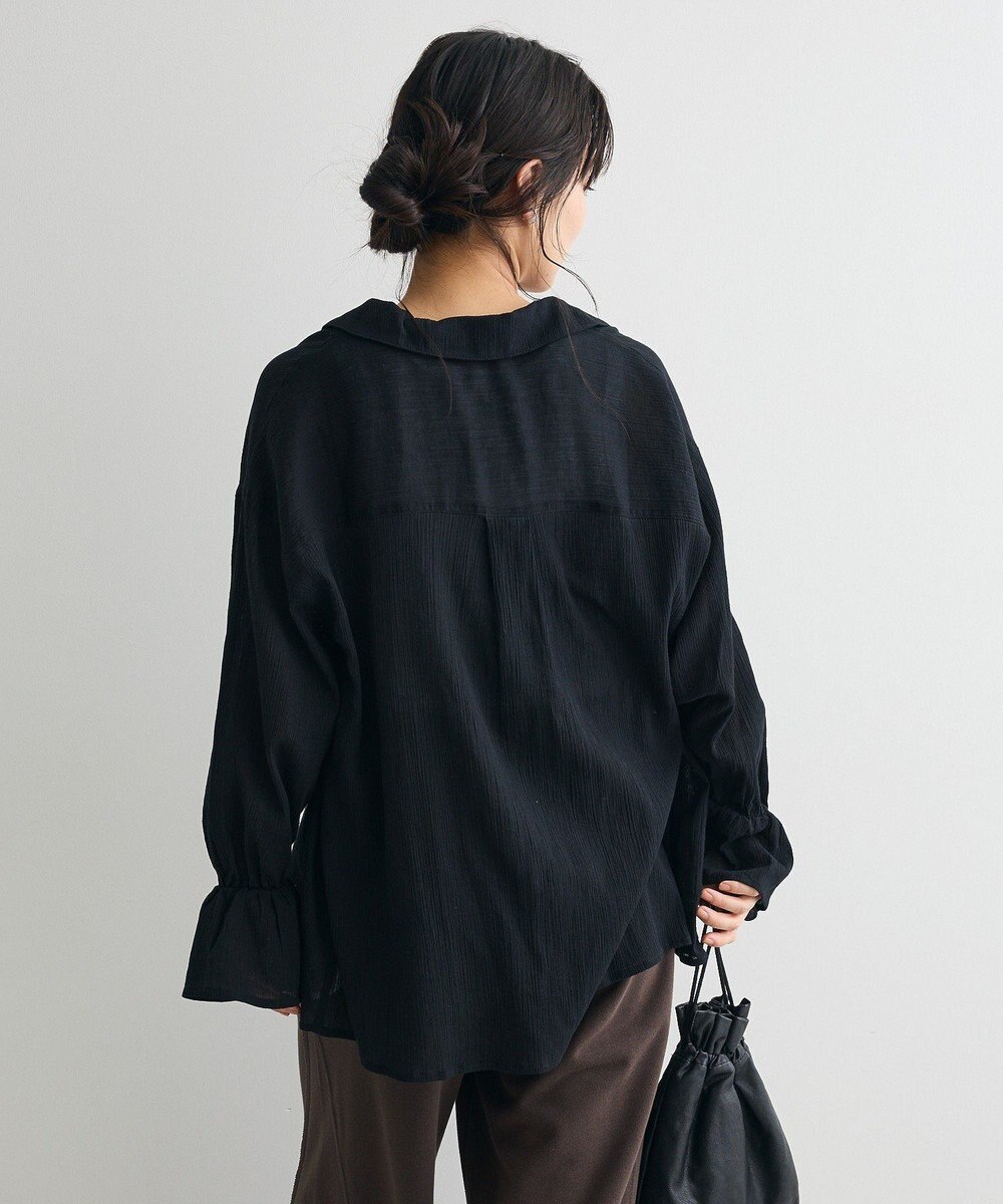 CRAFT STANDARD BOUTIQUE 衿ギャザーシャツブラウス 