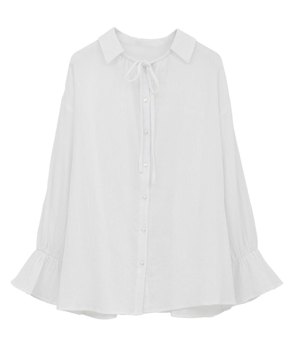 CRAFT STANDARD BOUTIQUE 衿ギャザーシャツブラウス 