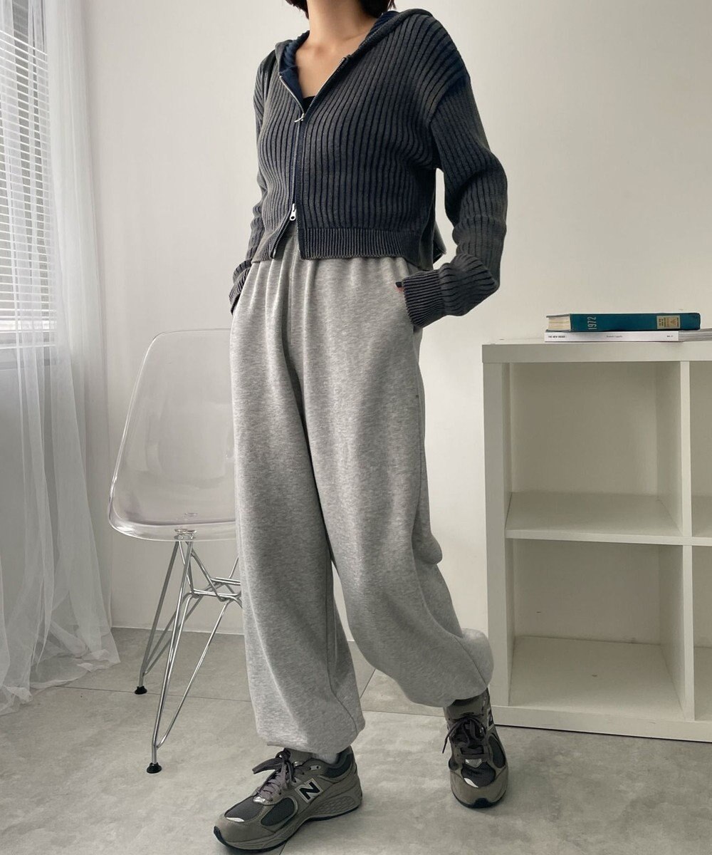 WEGO 【あったか/ウエストゴム】裏起毛スウェットジョガーパンツ 