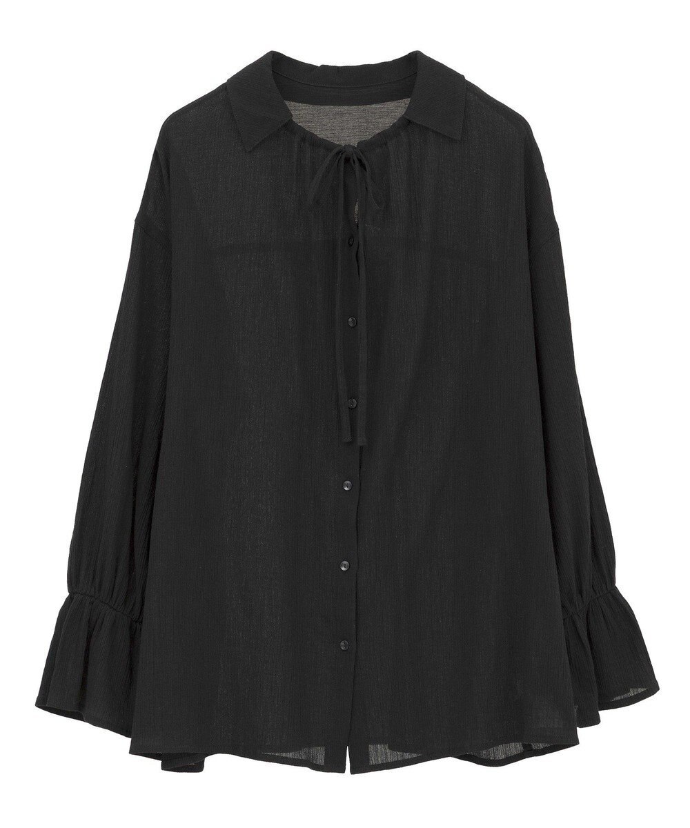 CRAFT STANDARD BOUTIQUE 衿ギャザーシャツブラウス 