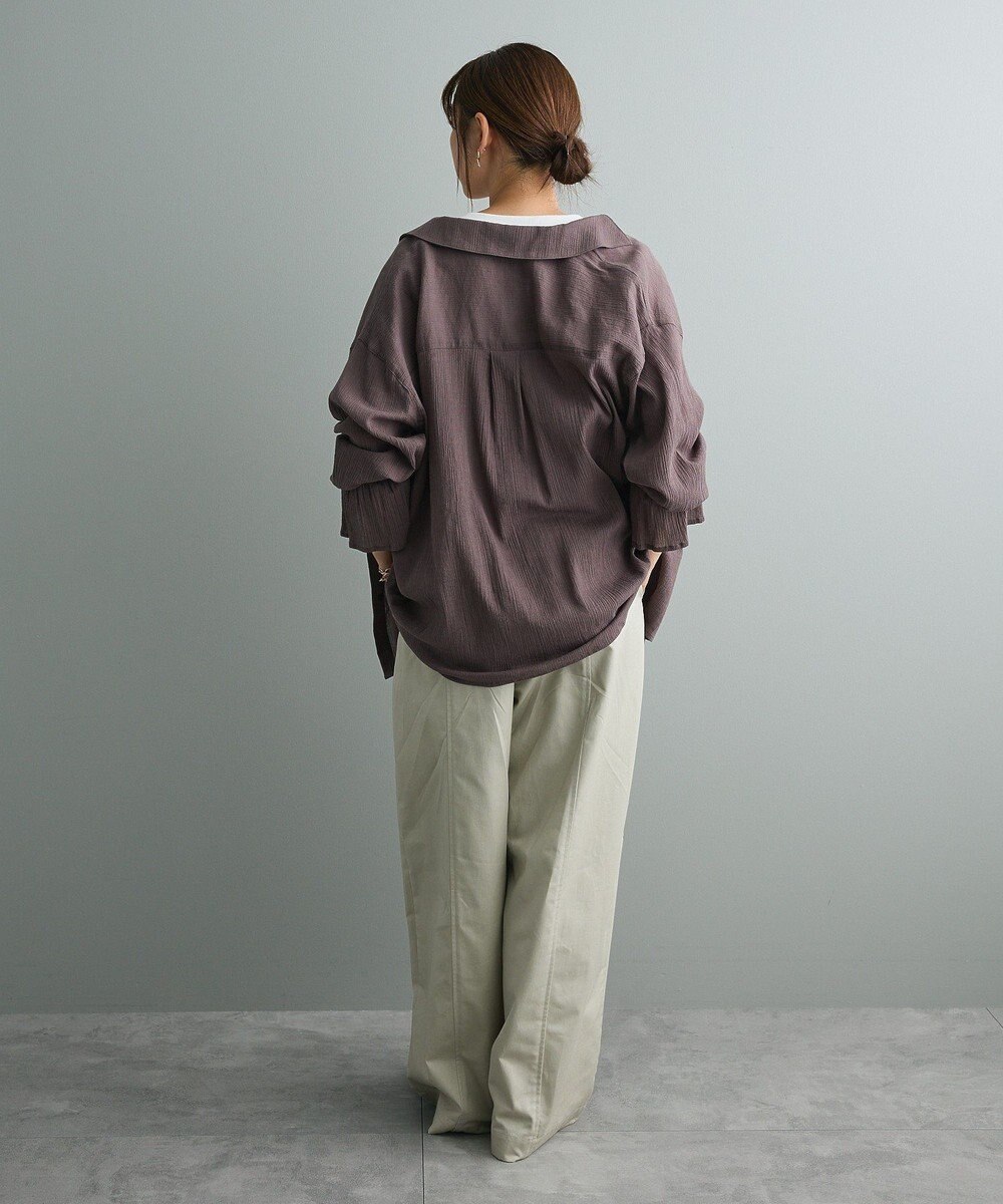 CRAFT STANDARD BOUTIQUE 衿ギャザーシャツブラウス 