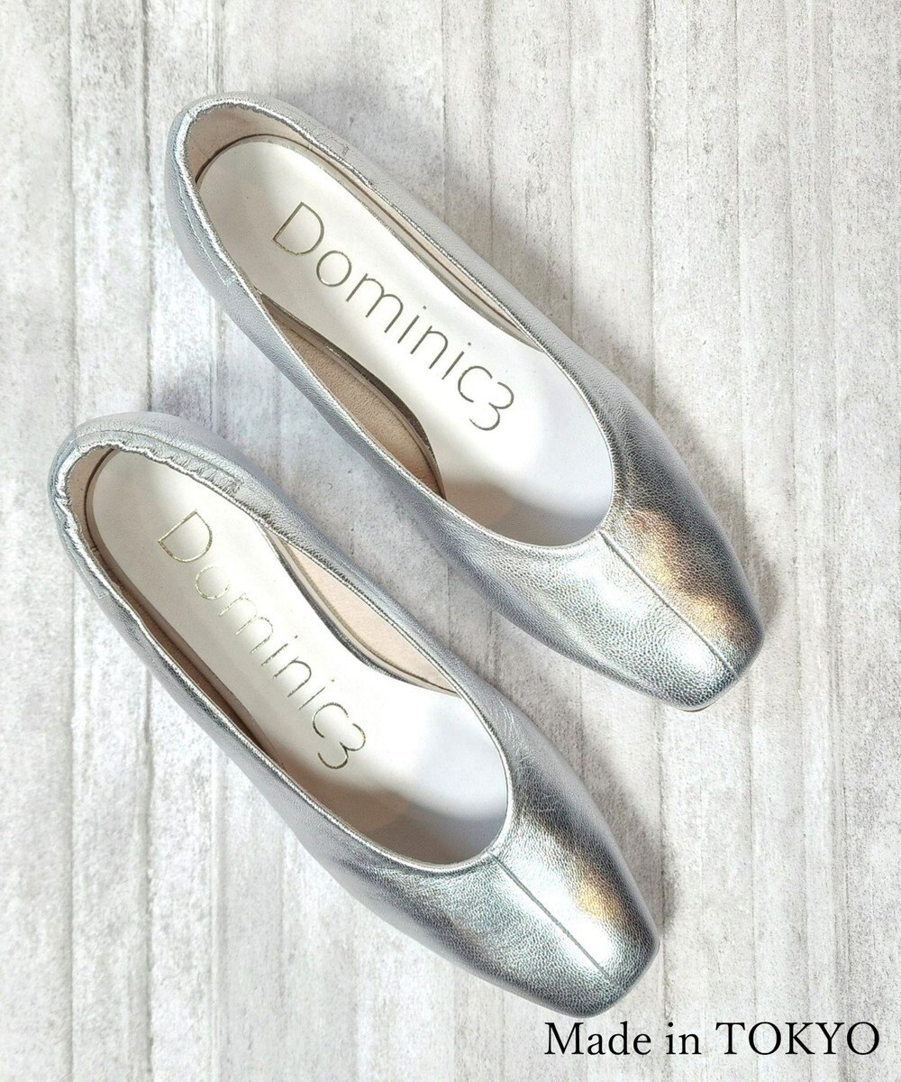 Dominic3 シープレザー バックゴムソフトパンプス 