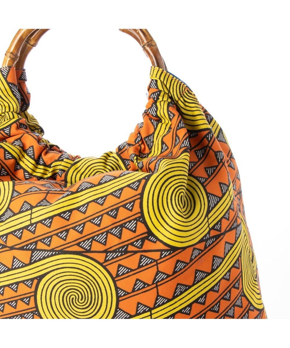 UNBILLION カシュカシュ cachecache / アフリカンプリントバンブーハンドルトート 