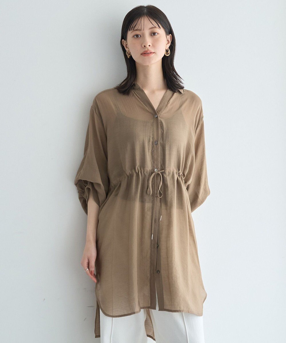 YECCA VECCA シアー2way袖バルーンチュニック 