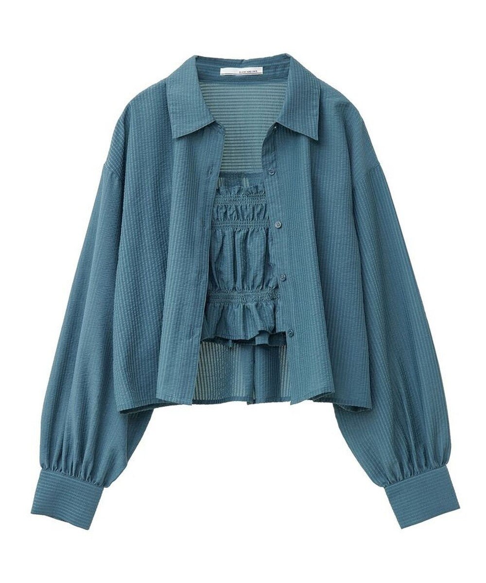 Green Parks ・ＥＬＥＮＣＡＲＥ　ＤＵＥ　ビスチェ付ショートシャツ 