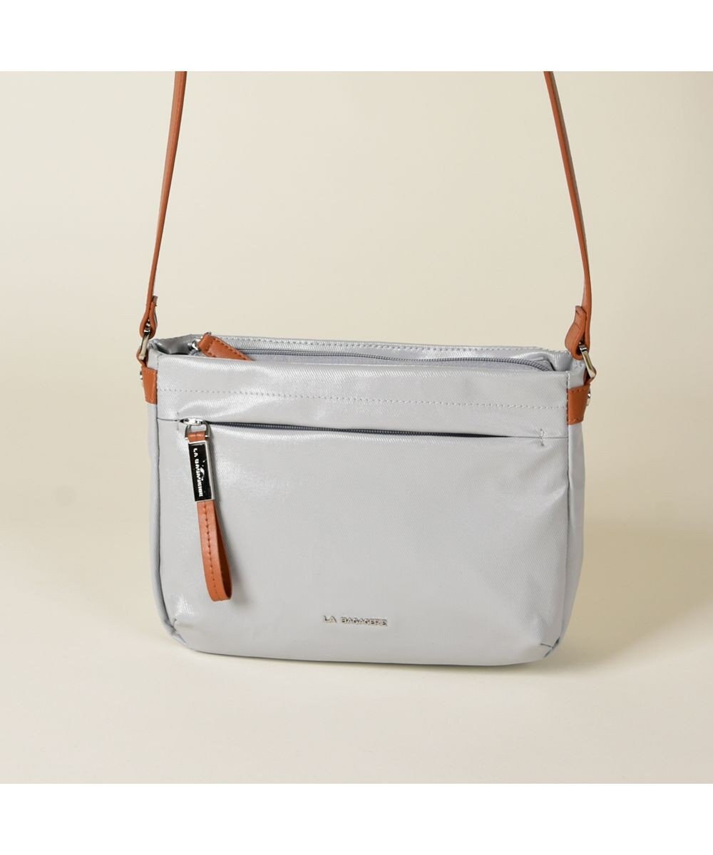 LA BAGAGERIE コーティングキャンバス ミニショルダーバッグ 