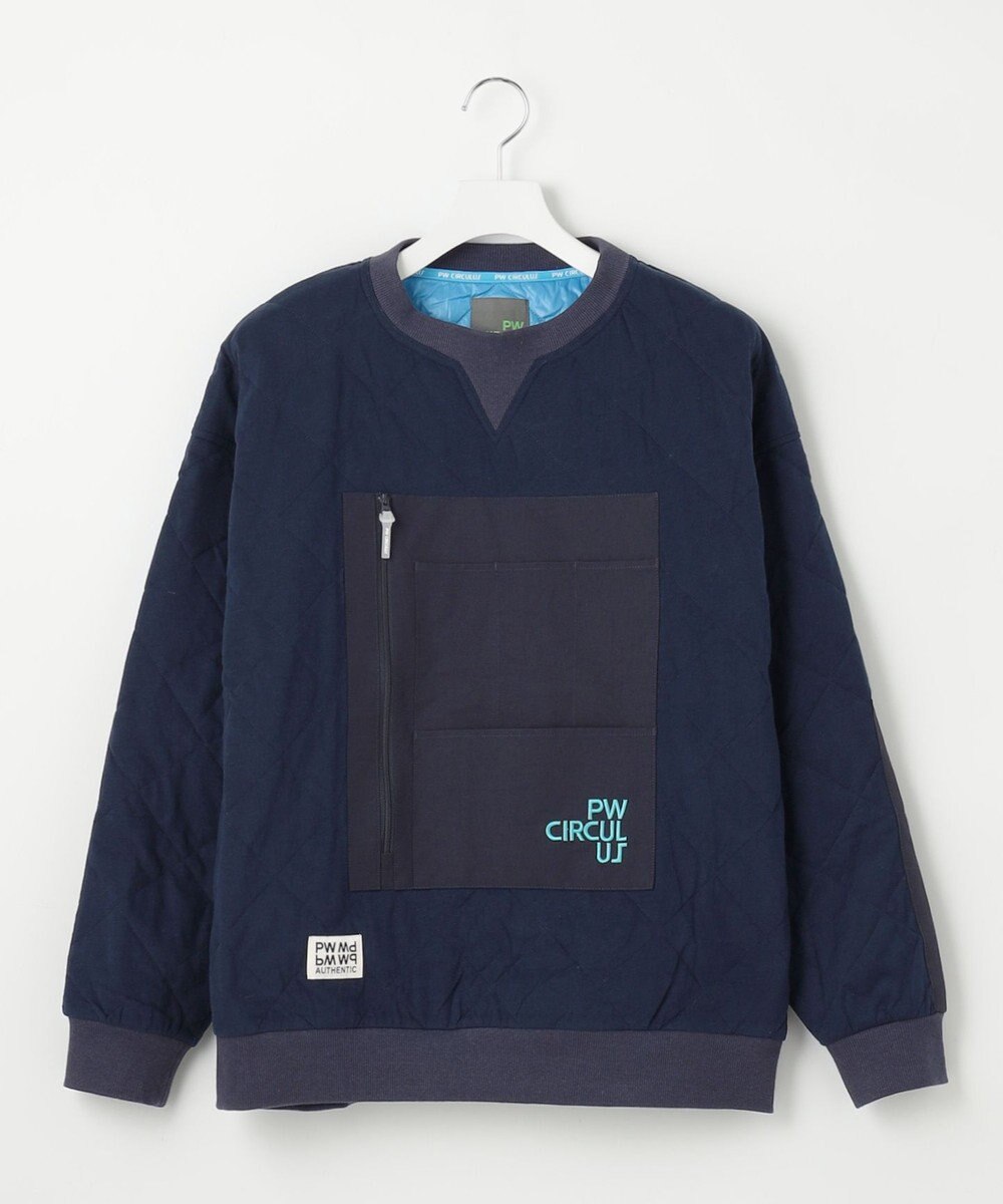 PW CIRCULUS 【裏地付き/防寒】【MEN】キルティングスエットプルオーバー 