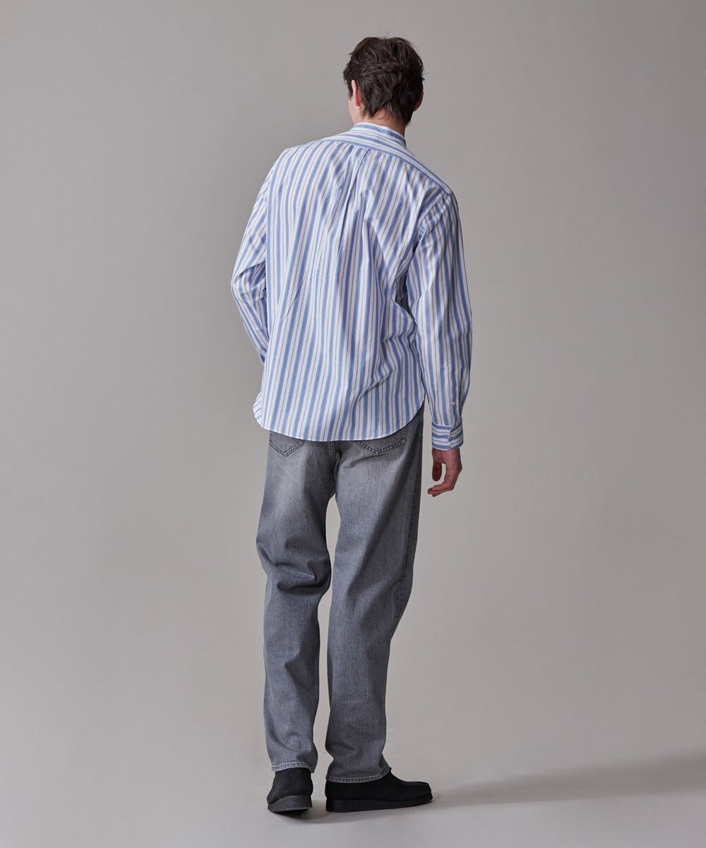 J.PRESS MEN 【SOMELOS】マルチストライプ バンドカラーシャツ 