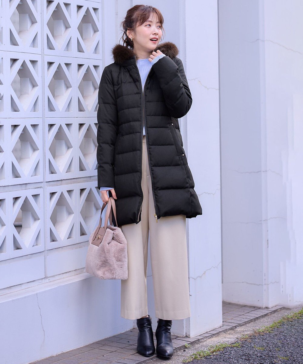 ANY SIS 【シリーズ累計7万本突破！】サーモ2WAYストレッチ ワンタック ワイドパンツ 