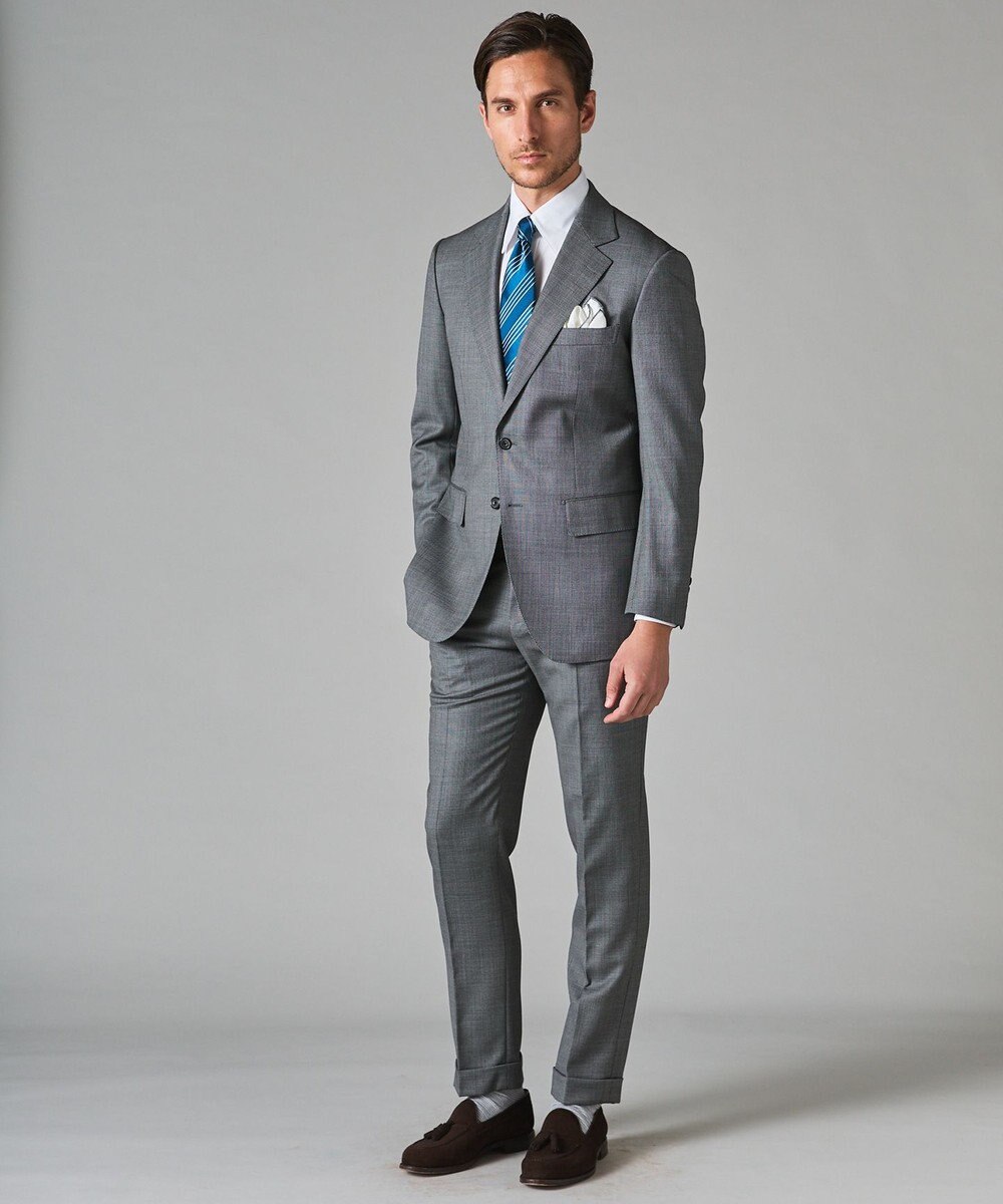 GOTAIRIKU 【形態安定/コンバーチブルカフス仕様】PREMIUMPLEATS_レギュラーカラー 通年ドレスシャツ 