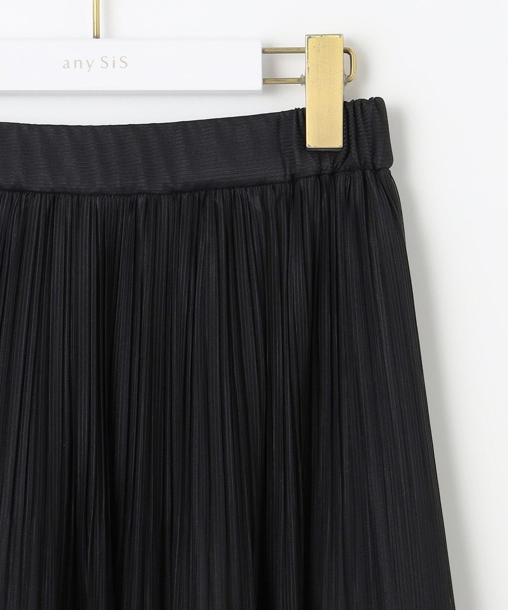ANY SIS 【洗える】シアーストライププリーツ スカート 