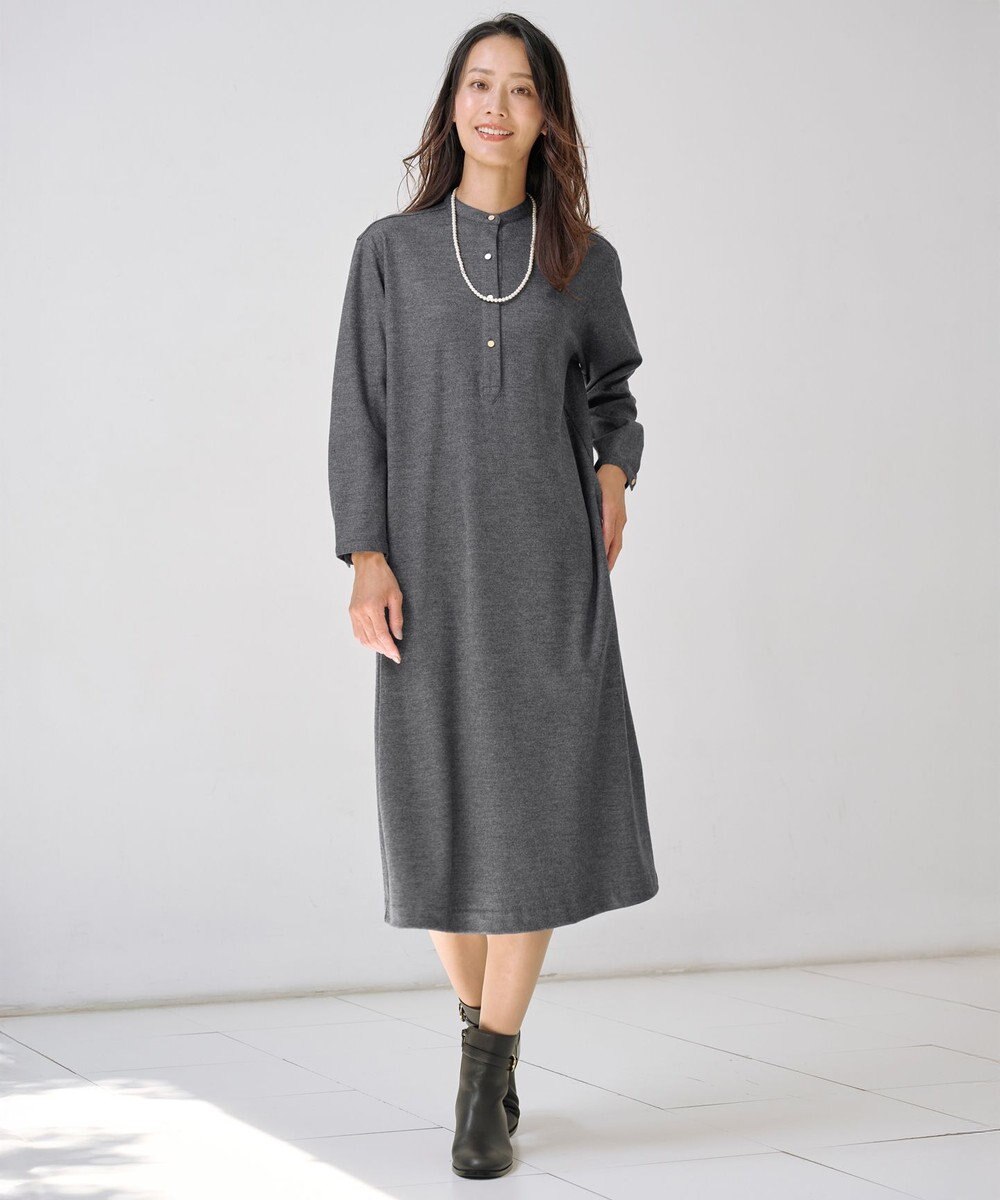 J.PRESS LADIES L ウールスムース ワンピース 