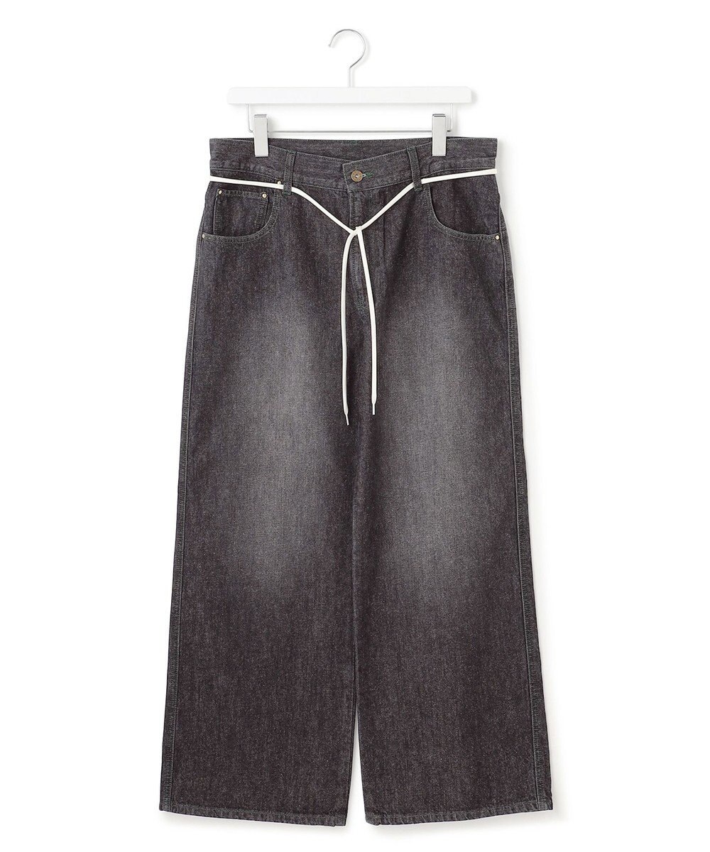 J.PRESS YORK STREET 【UNISEX】ウォッシュドワイド デニムパンツ 