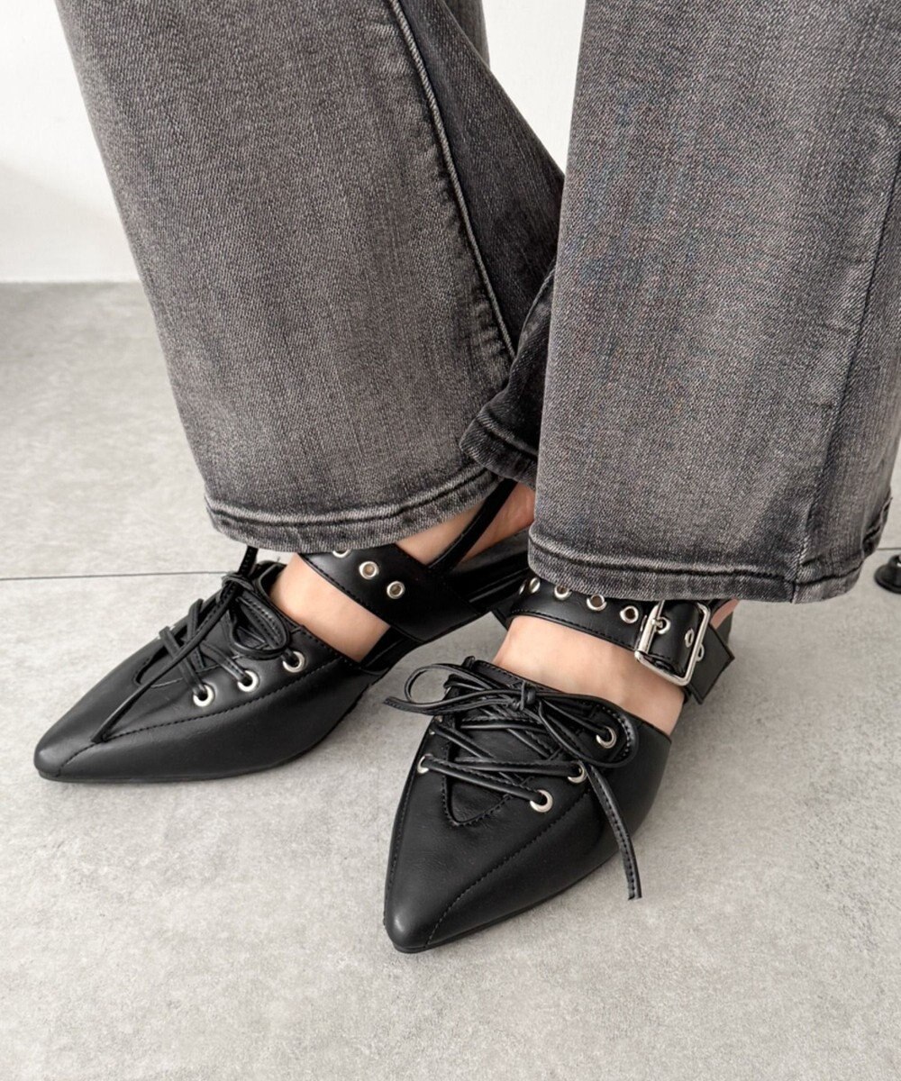 WEGO レースアップポインテッドシューズ 