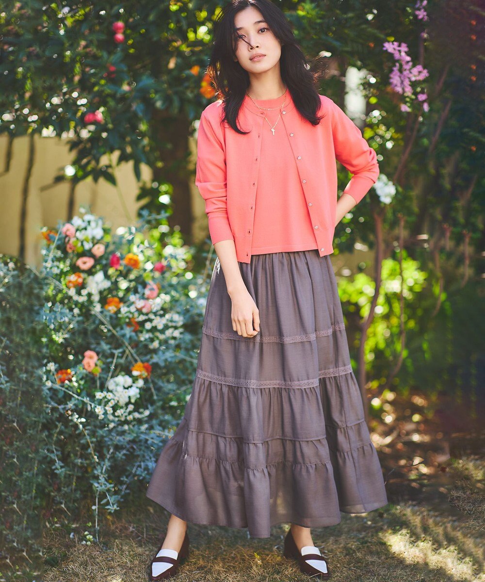 組曲 【8色展開・アンサンブル対応】ブーケカラーカーディガン 