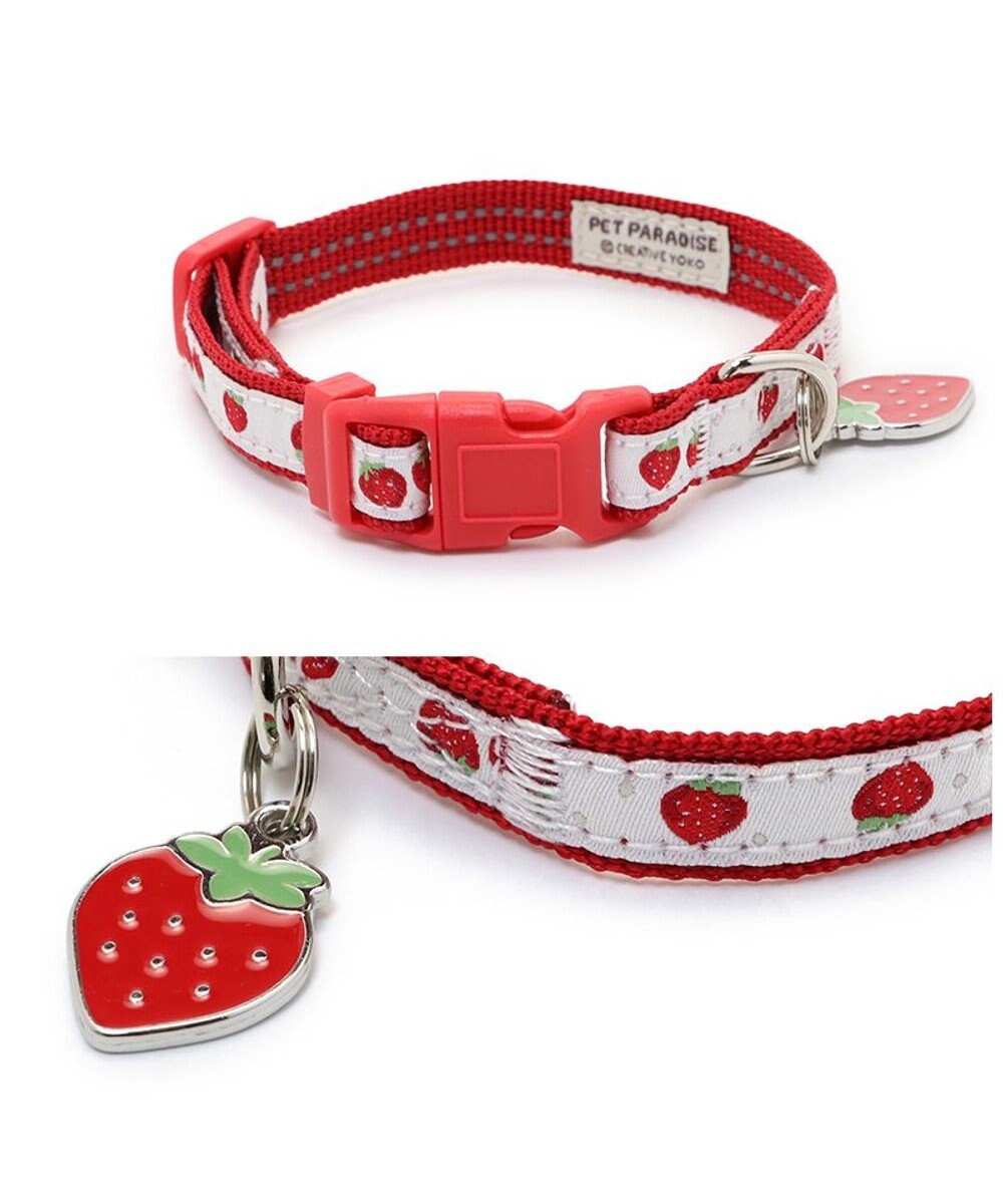 PET PARADISE ペットパラダイス 苺チャーム付き首輪 ＳＳ 