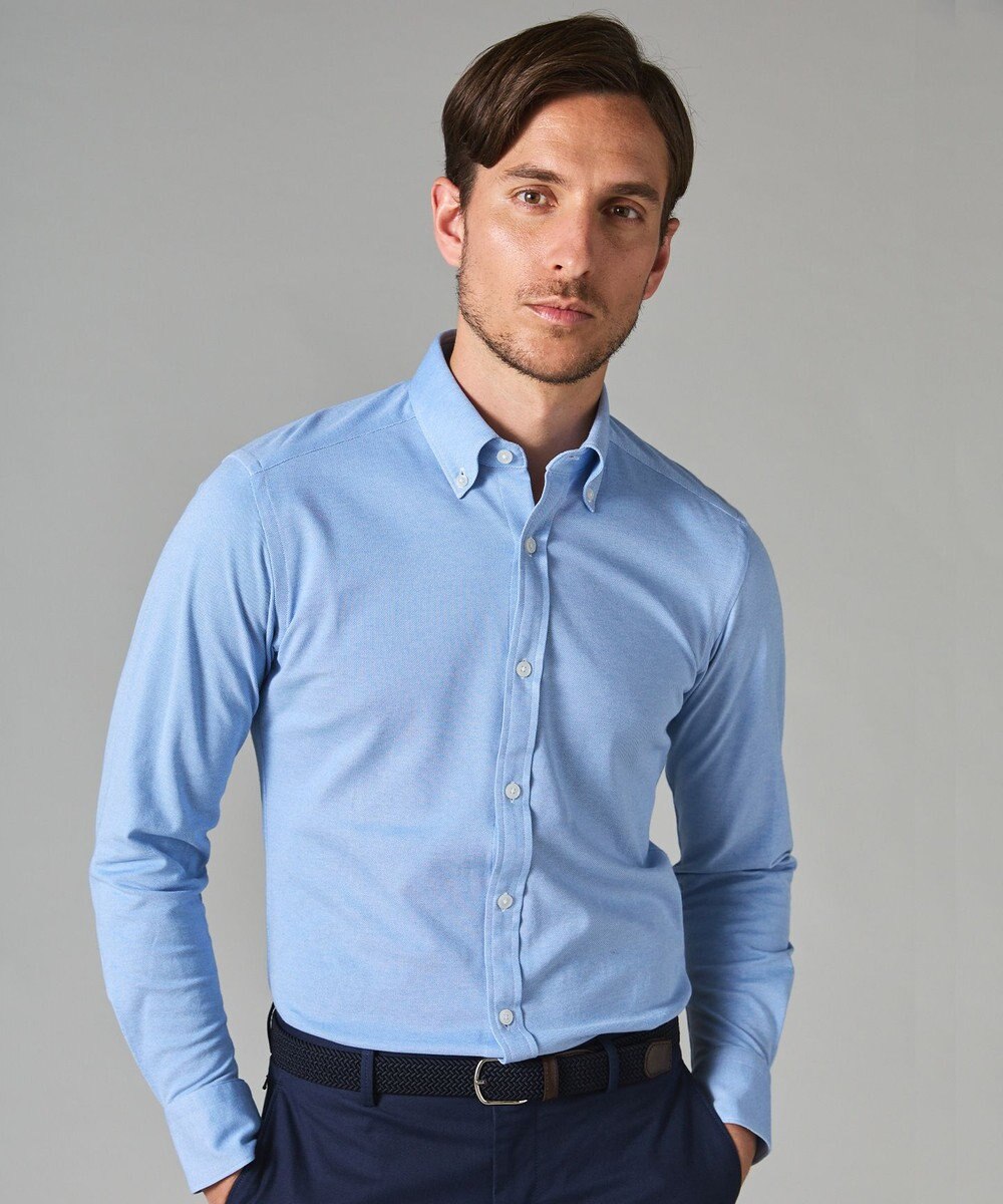 GOTAIRIKU 【吸水速乾】クールマックス鹿の子 ビズシャツ_ボタンダウン 