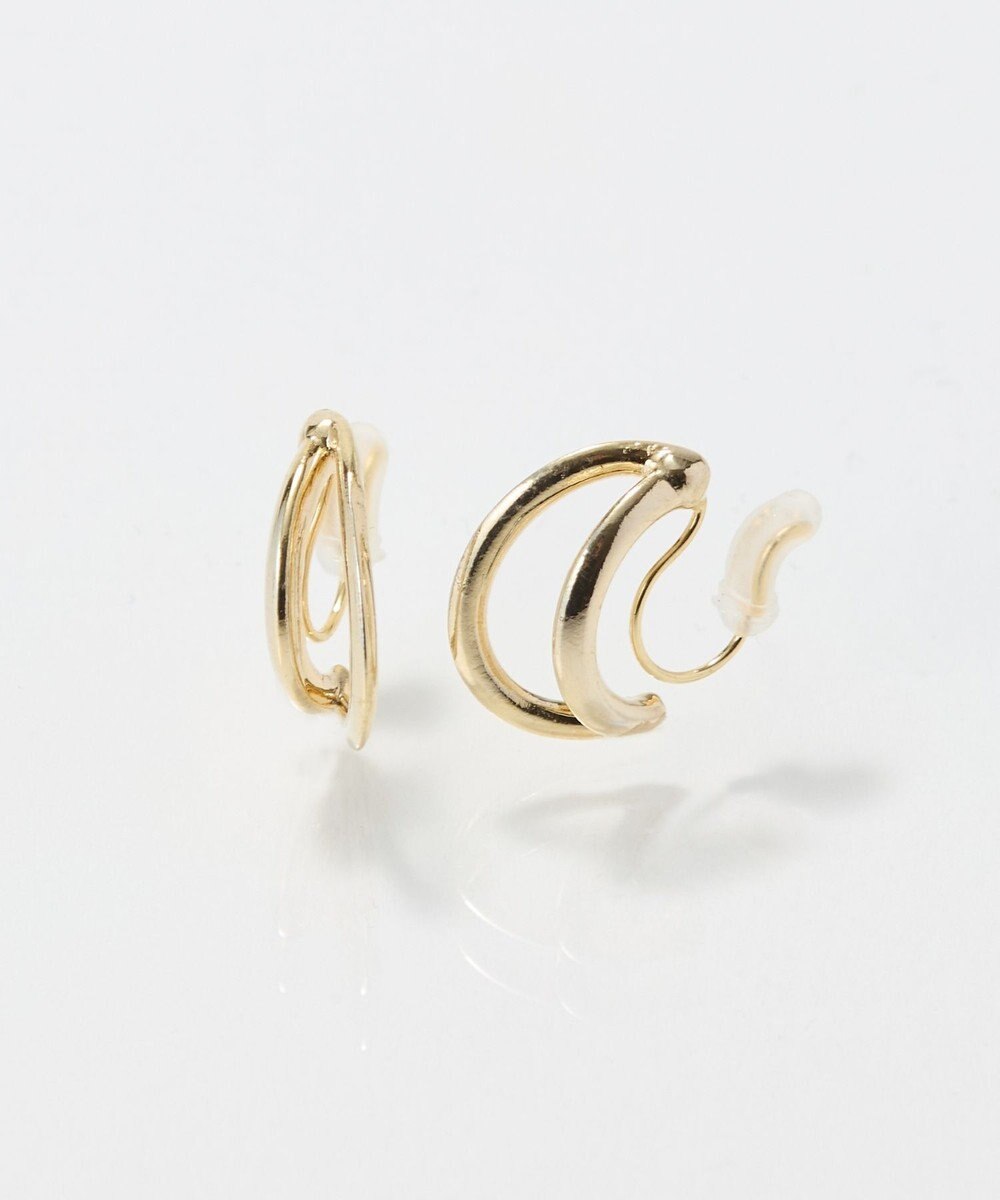 Phoebe 〈痛くないシリーズ/アレルギー対応〉ベーシックダブルフープライトフィットイヤリング　ゴールド 