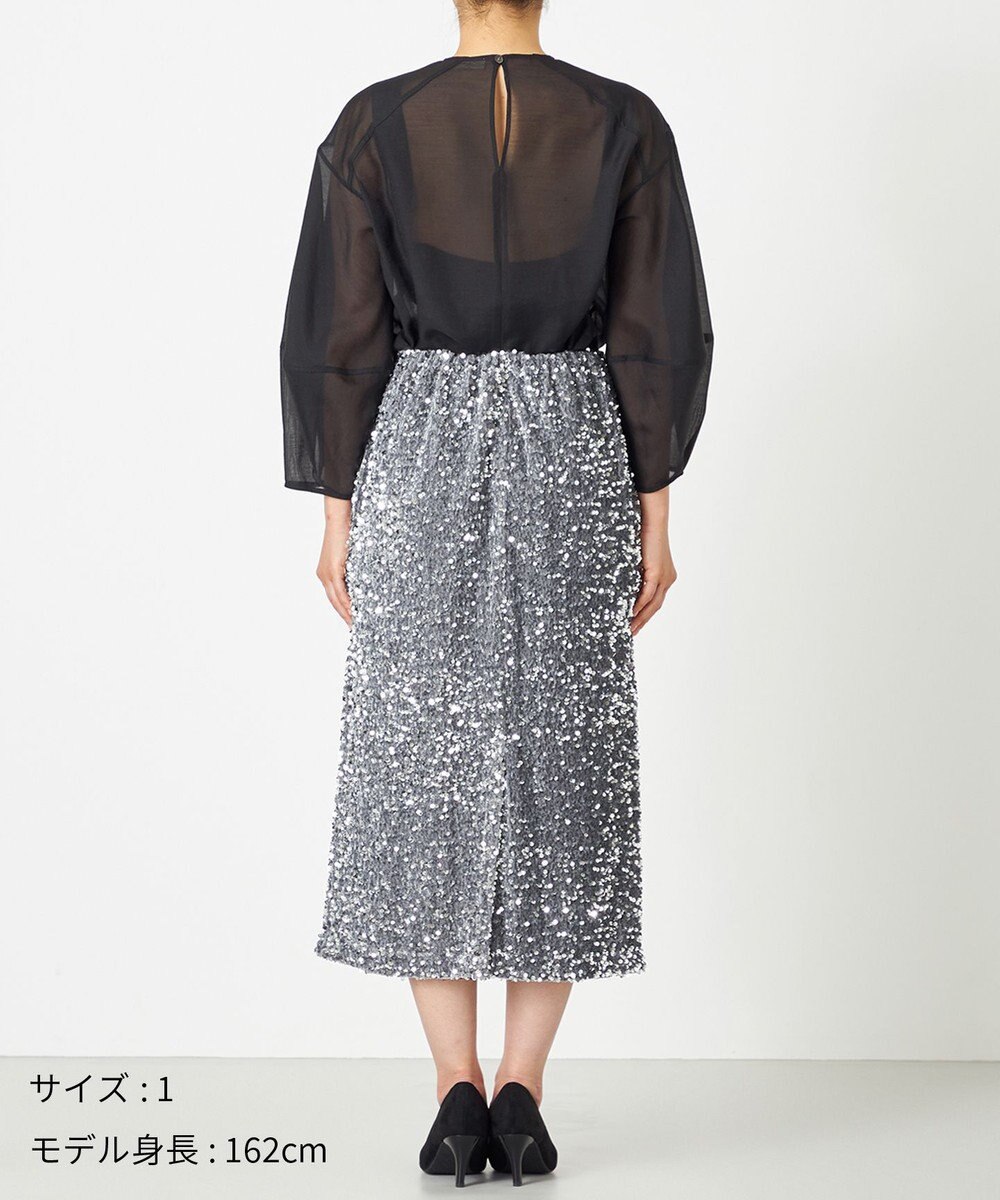 NAVE 【Nave・洗える】スパンコール スカート 