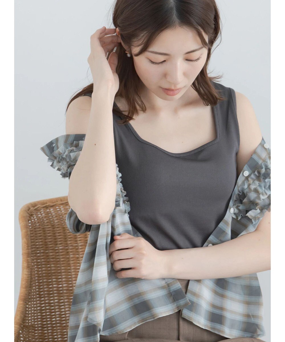 Te chichi 【接触冷感】前後2WAYデザインネックタンクトップ 