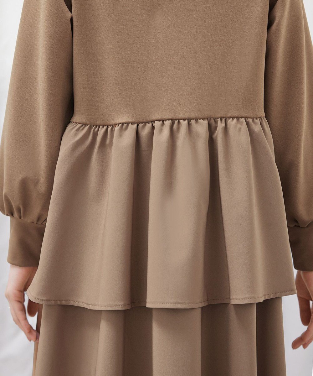 Tiaclasse L 【洗える】ドッキングティアードワンピース 