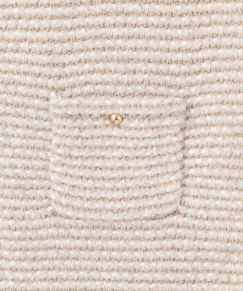 自由区 L ツイード調ニット ジレ 