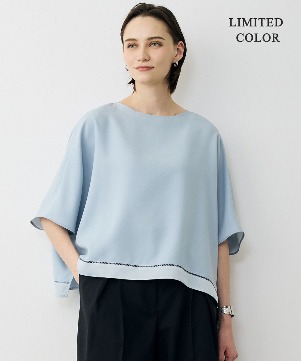 ICB L 【先行予約・WEB限定カラーあり】 FluidBackSatin クロップドブラウス 