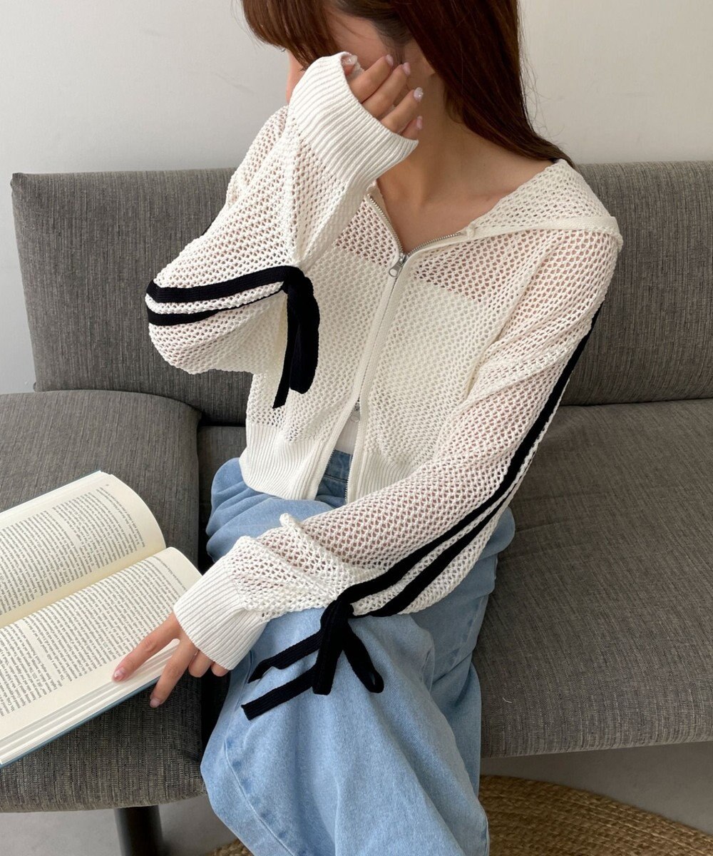 WEGO メッシュニットショートパーカー 