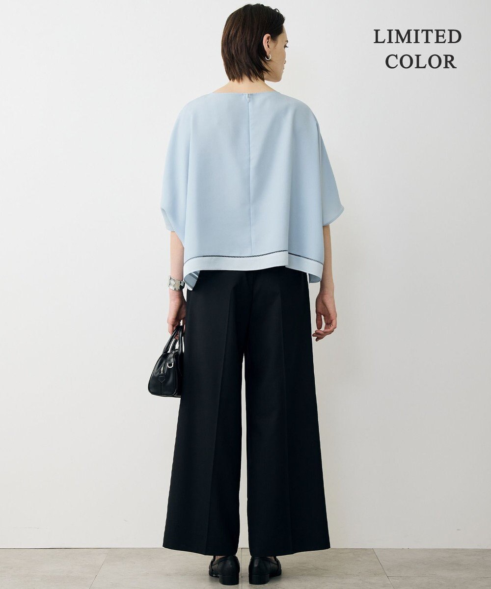 ICB L 【先行予約・WEB限定カラーあり】 FluidBackSatin クロップドブラウス 