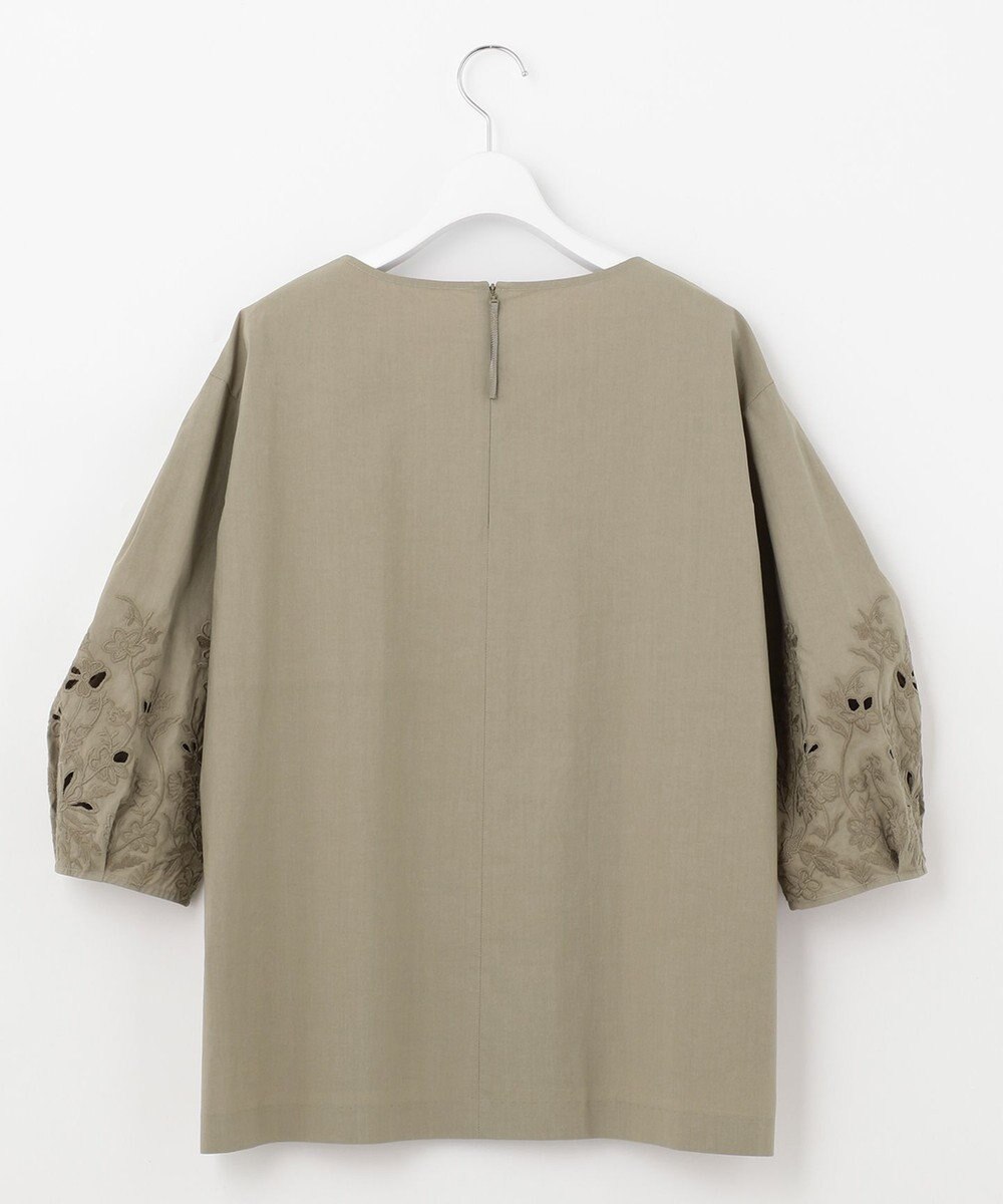 自由区 【洗える】エンブロイダリー プルオーバーブラウス 