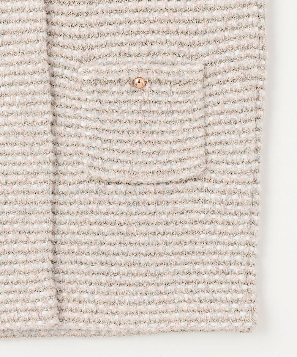 自由区 L ツイード調ニット ジレ 