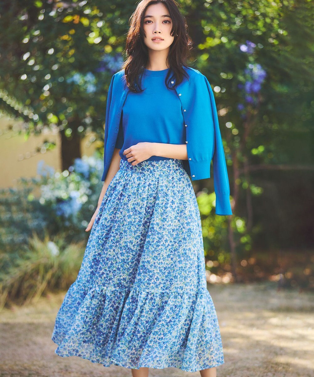 組曲 【8色展開・アンサンブル対応】ブーケカラーカーディガン 